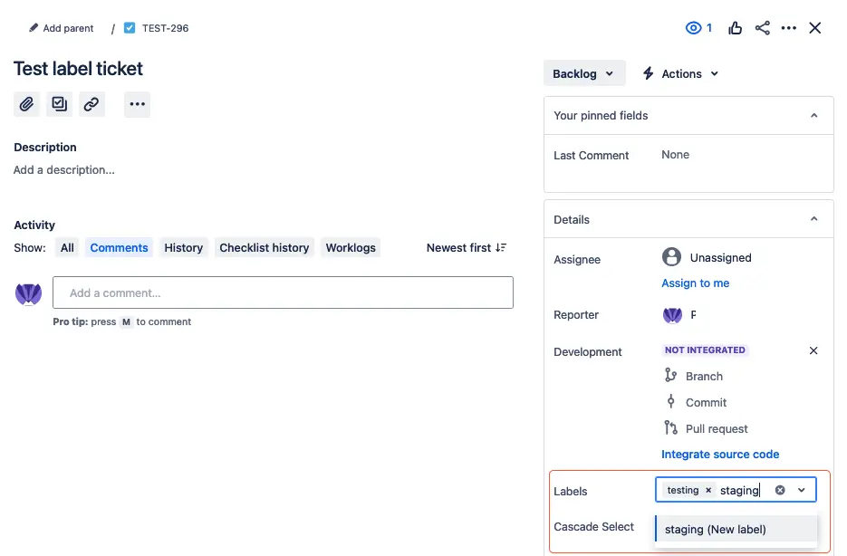 How to create labels in Jira